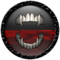 The vampire attack button with blood.